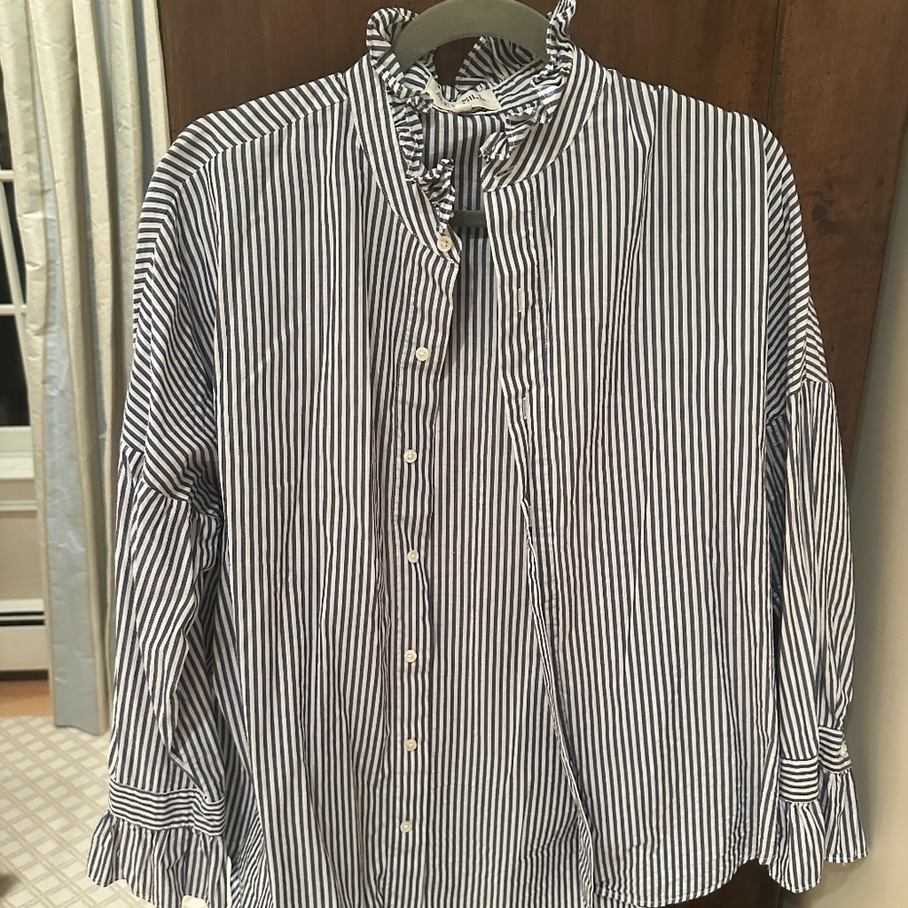 Alex Mill ruffled collar blouse